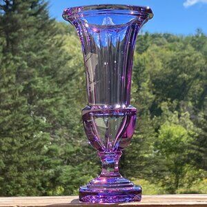 Moser Purple Alexandrite Neodymium Trumpet Tulip Vase
